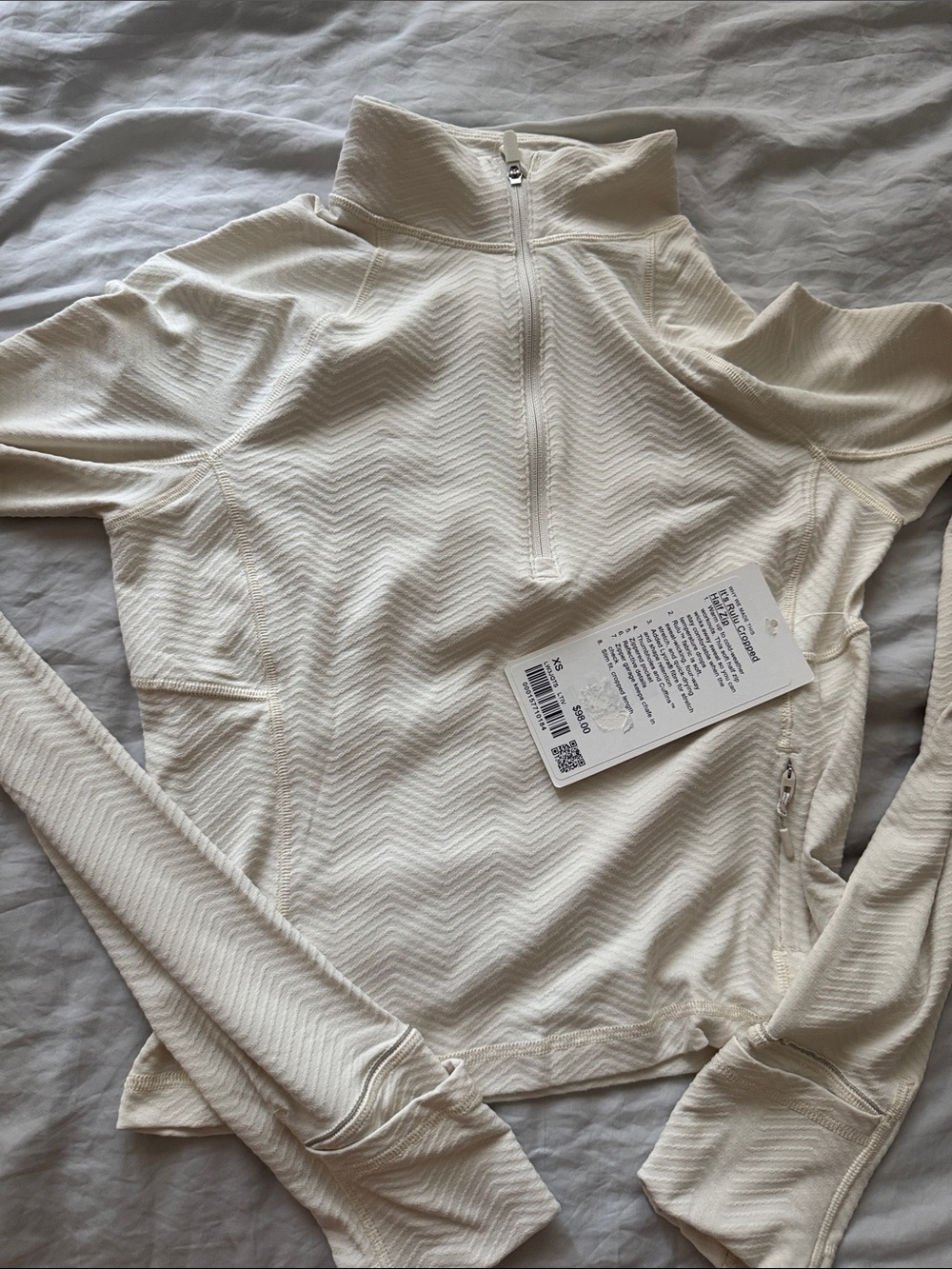 NWT Lululemon Rulu Run 1/2 Zip Crop - size 4